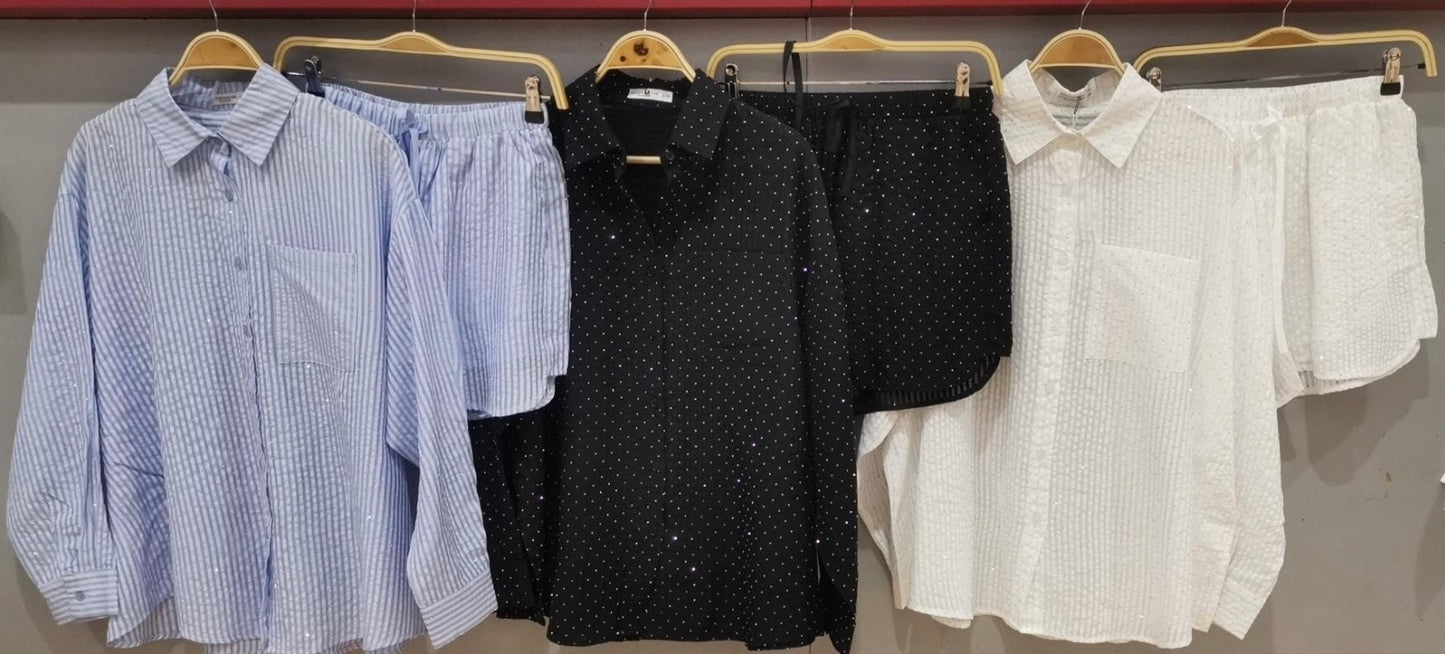 Set brillo camisa + short