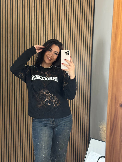 CAMISETA OVER ENCAJE