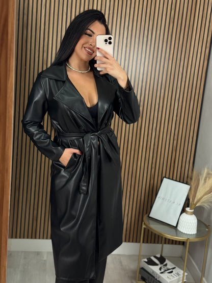 GABARDINA POLIPIEL NEGRA