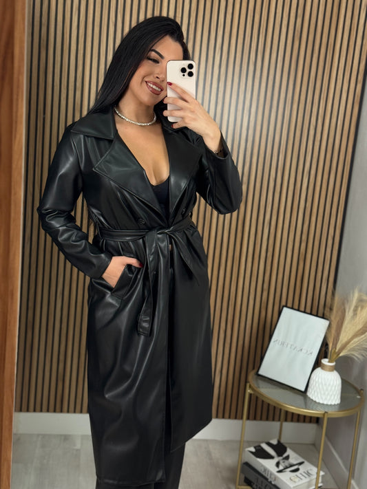 GABARDINA POLIPIEL NEGRA