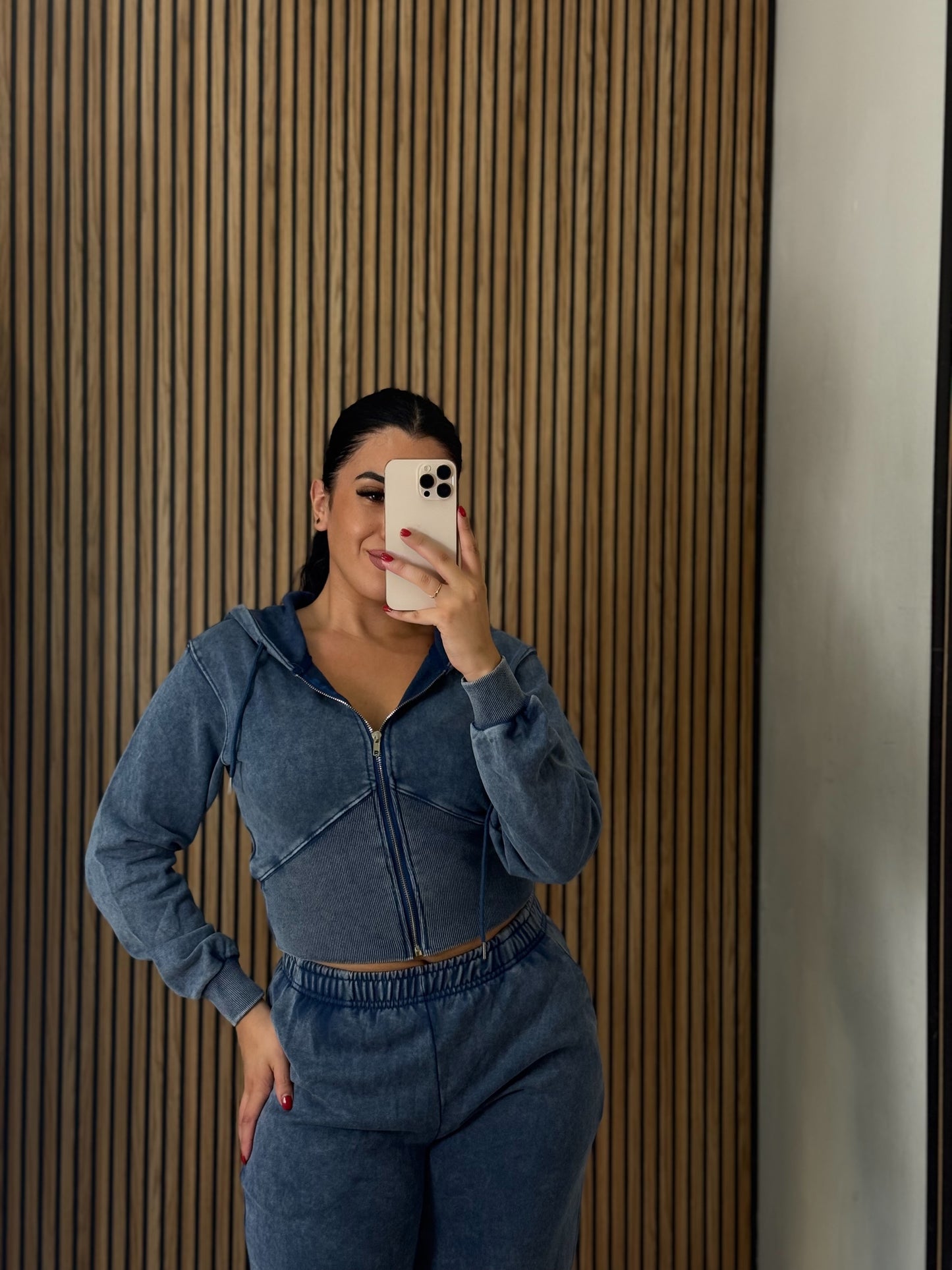 Chaqueta chándal efecto lavado