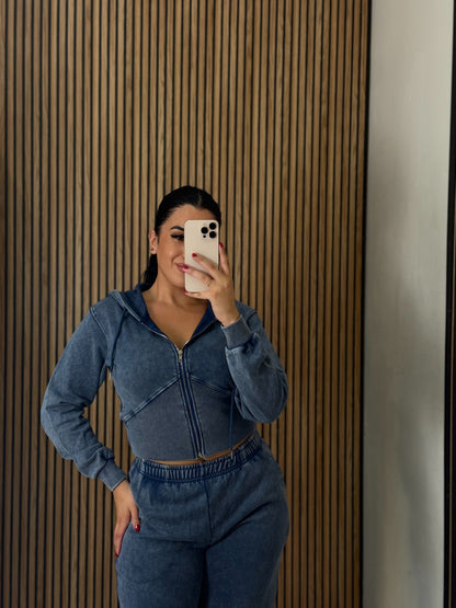 Chaqueta chándal efecto lavado