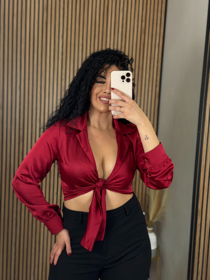 BLUSA RASO CORTA ROJA