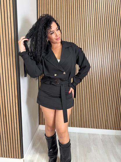 GABARDINA CORTA NEGRA