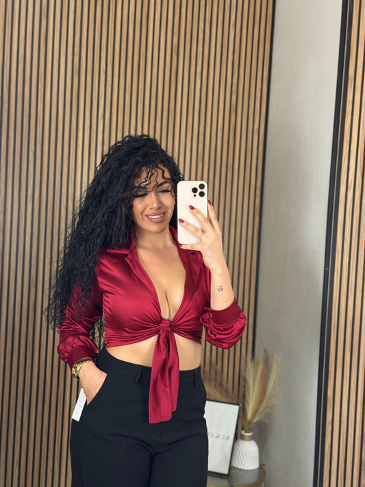 BLUSA RASO CORTA ROJA