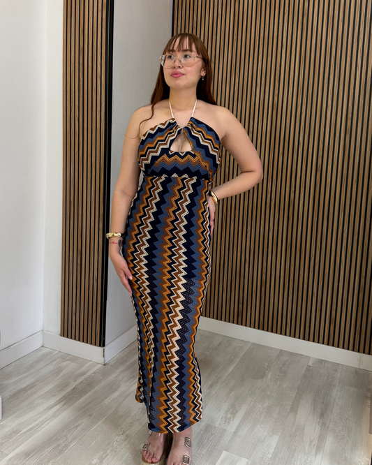 Vestido midi crochet