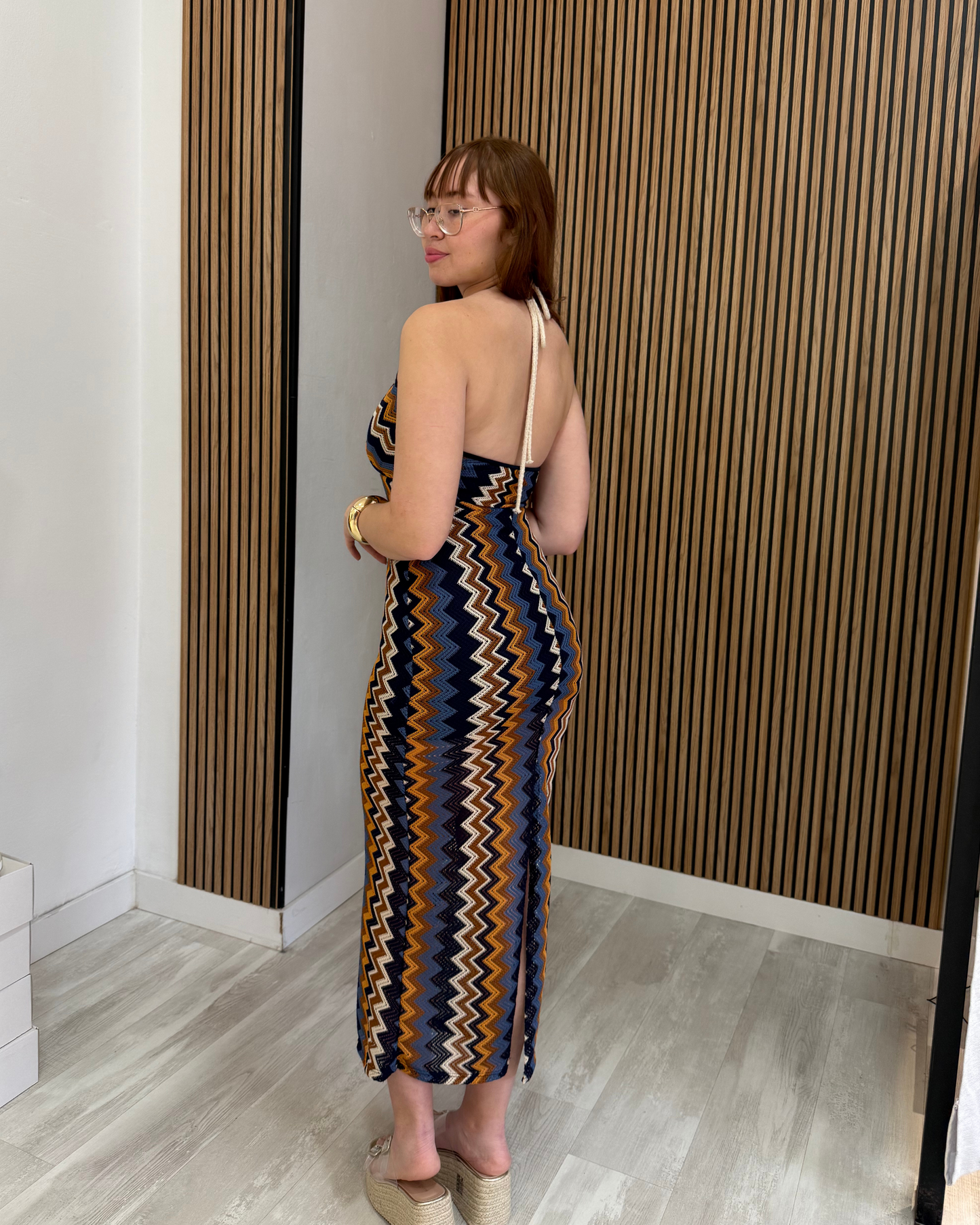 Vestido midi crochet