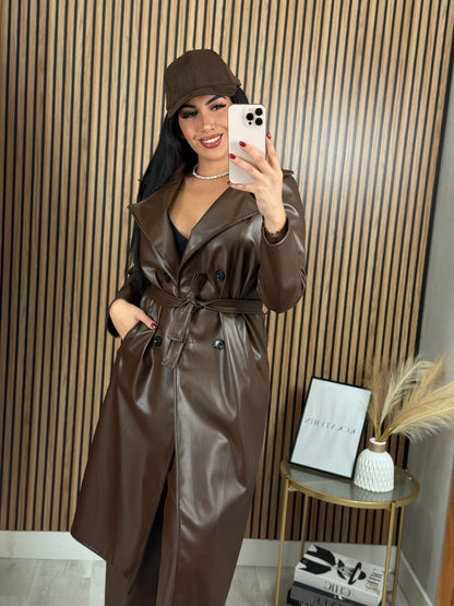 GABARDINA POLIPIEL MARRÓN