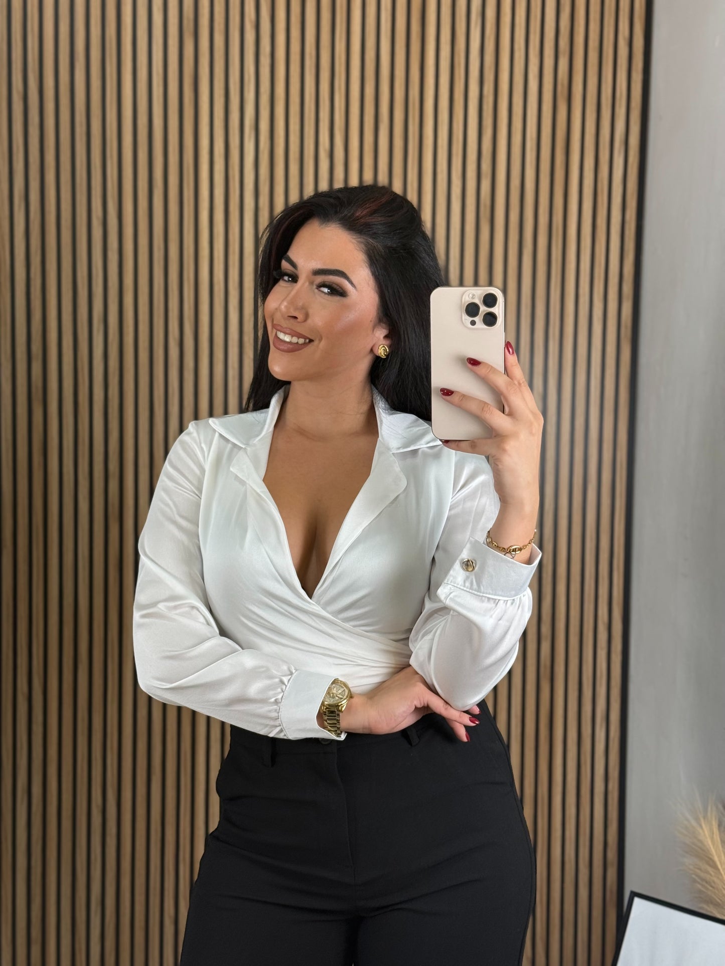 BLUSA RASO CORTA BLANCA