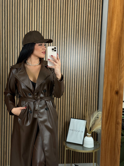 GABARDINA POLIPIEL MARRÓN