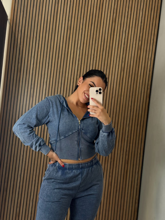 Chaqueta chándal efecto lavado