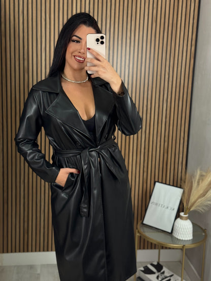 GABARDINA POLIPIEL NEGRA